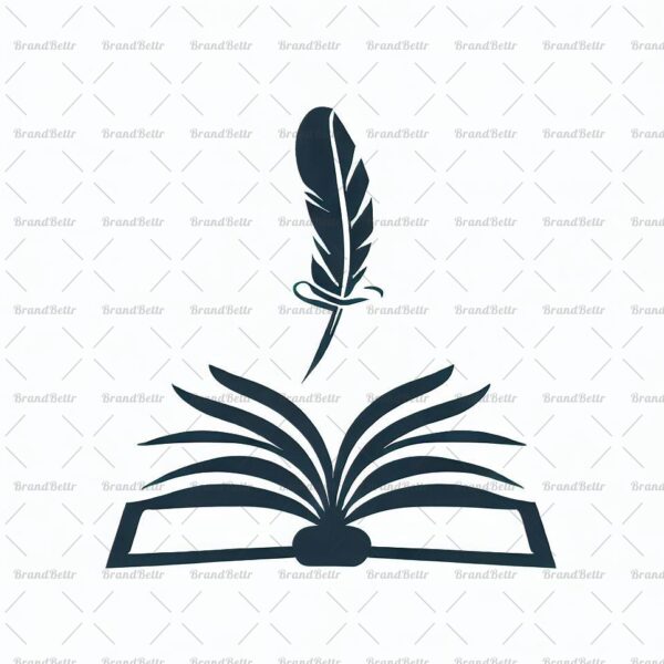 Offenes Buch und Feder